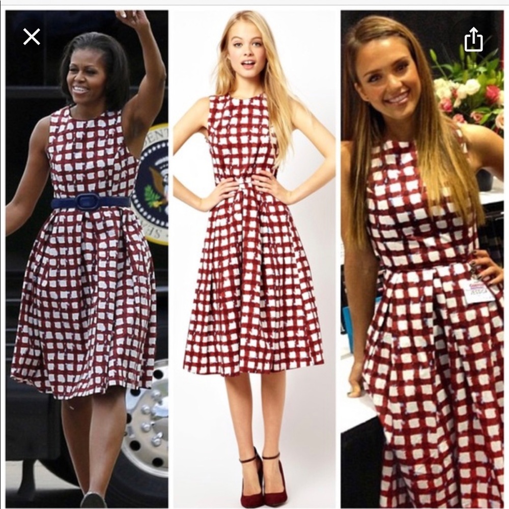 ASOS midi dress. As seen on Michelle Obama and Jessica Alba.